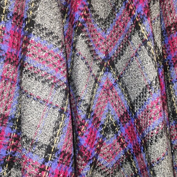 Vintage Evan Picone Tartan Plaid Wool Midi Skirt With Lining - Picture 9 of 14